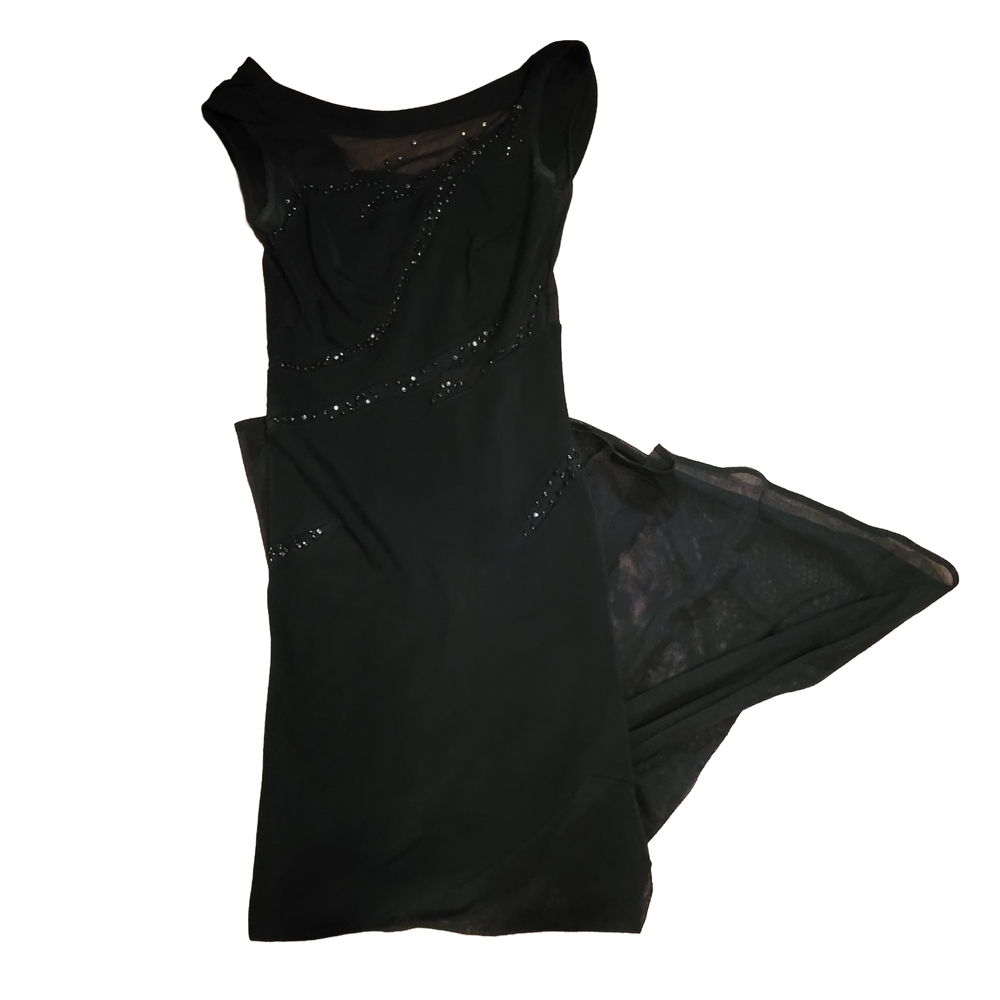 Elegant Black Evening Dress By Tadashi Shoji